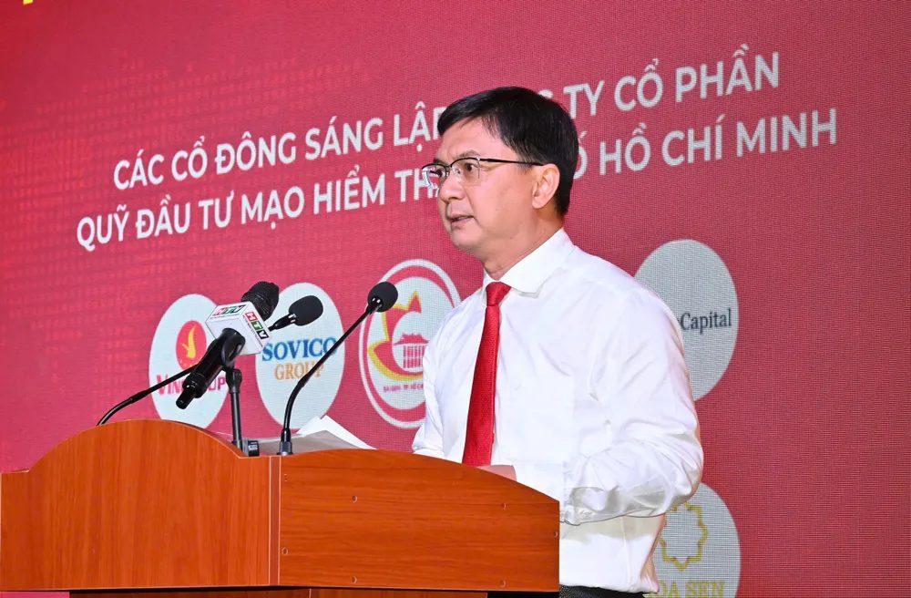 Phó Chủ tịch UBND TPHCM Nguyễn Mạnh Cường phát biểu. Ảnh: VIỆT DŨNG